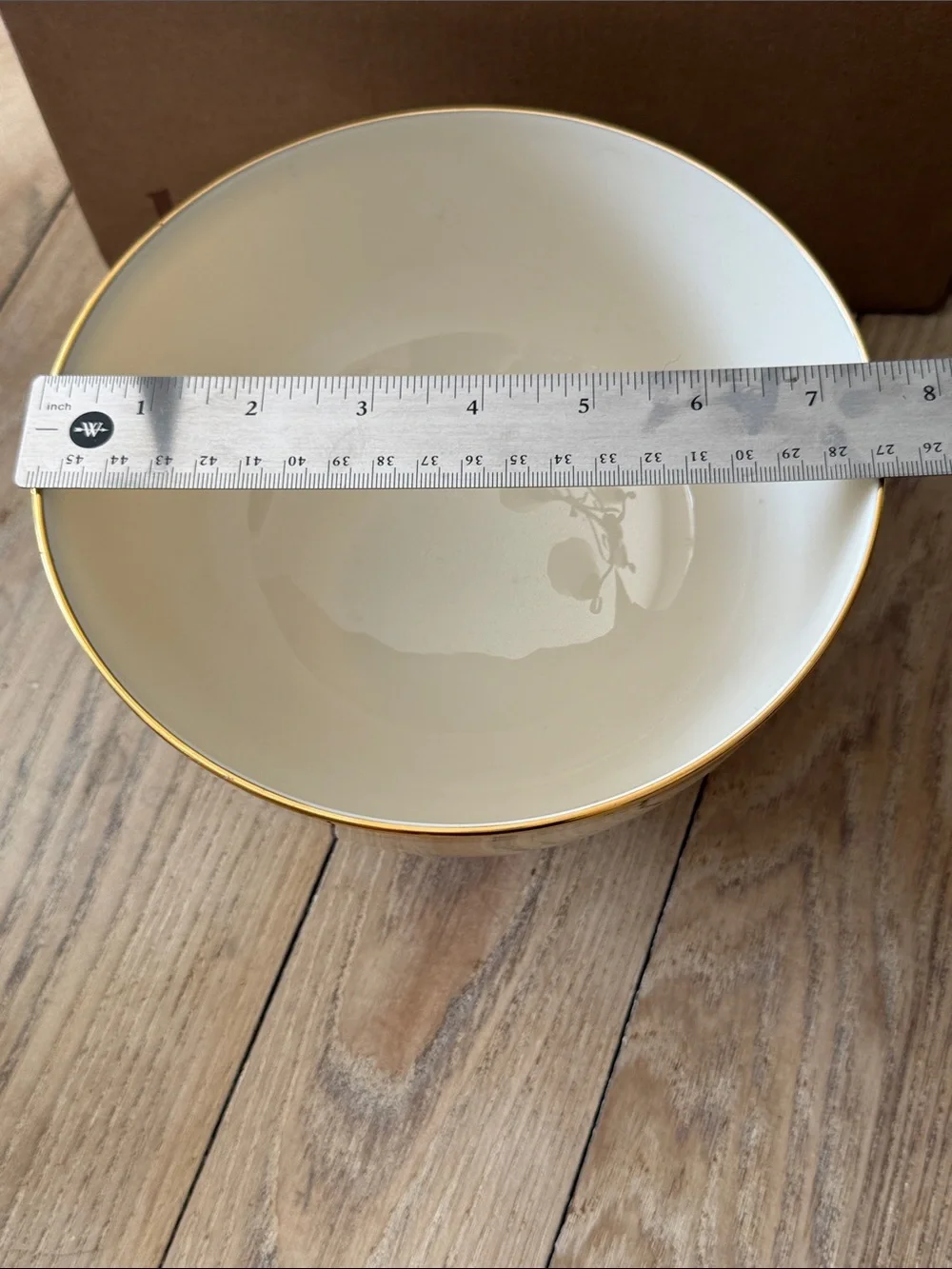 Lenox Tuxedo Cream and 24k Gold Pedestal Serving Bowl